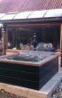 Brown and Beige lounge hot tub installation UK